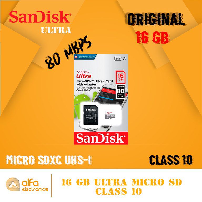 Ultra Micro Sd Kart "Sandisk Class 10" — Periferik cihazlar, Bakı (6)