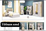 Milano yataq otağı dəsti - Rəng: boz-qızılı akssentlərlə — Спальная мебель