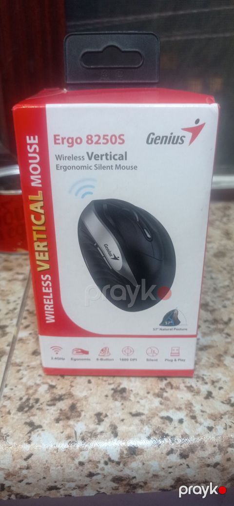 Genius Ergo 8250S – simsiz vertikal, ergonomik və səssiz siçan — Bakı