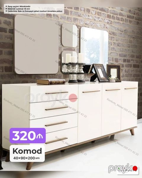 Komod – 40×90×200 sm Rəng seçimi: mümkündür Material: 18 mm — Bakı
