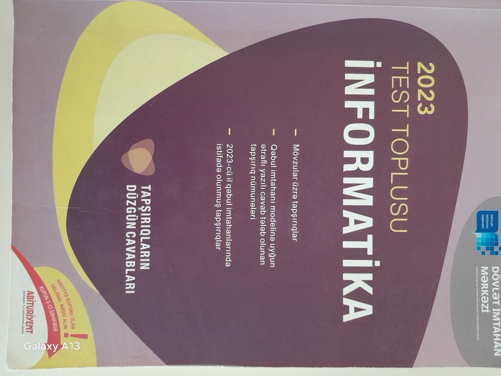 İnformatika 11-ci sinif, 2023 il — Kitablar, Digah
