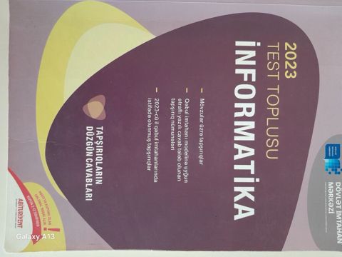 İnformatika 11-ci sinif, 2023 il — Digah