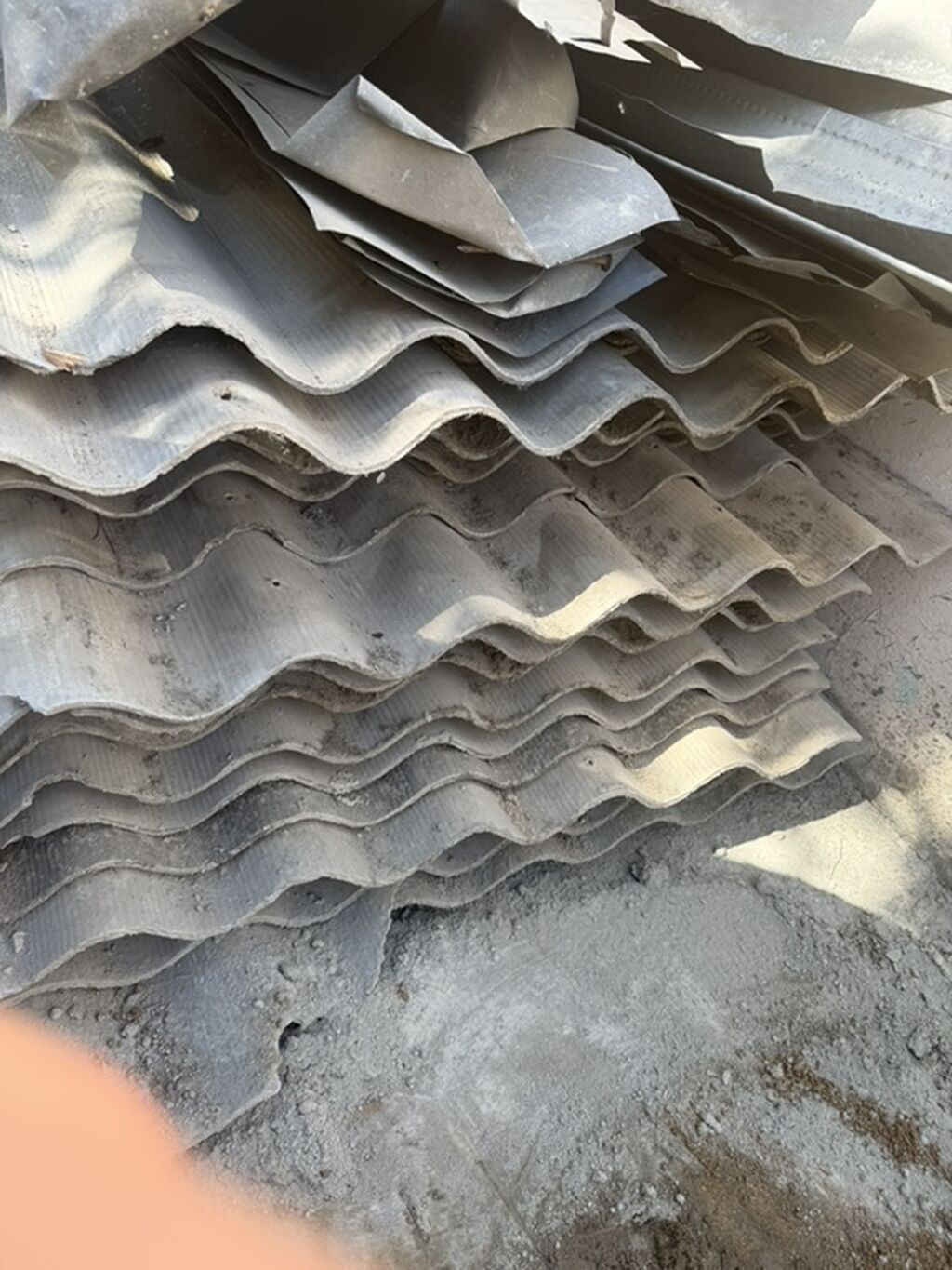 Profil-li şifer lövhələri (dalğalı dam örtüyü) - Material: sement — Dam örtükləri, Bakı (2)