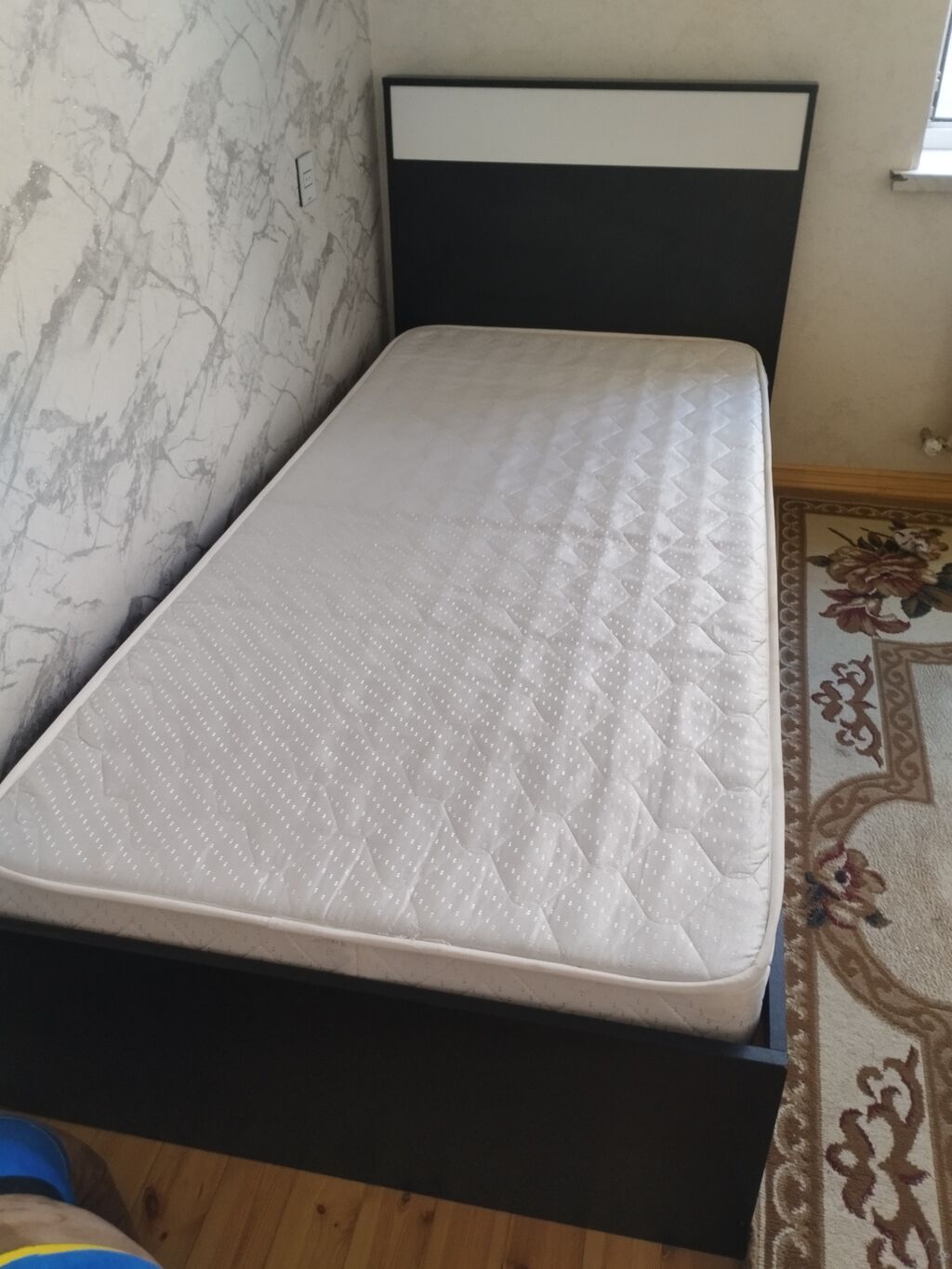Tək nəfərlik çarpayı və döşək dəsti - Ölçü: təxmini 90x190 sm (tək — Yataqlar, Digah (2)