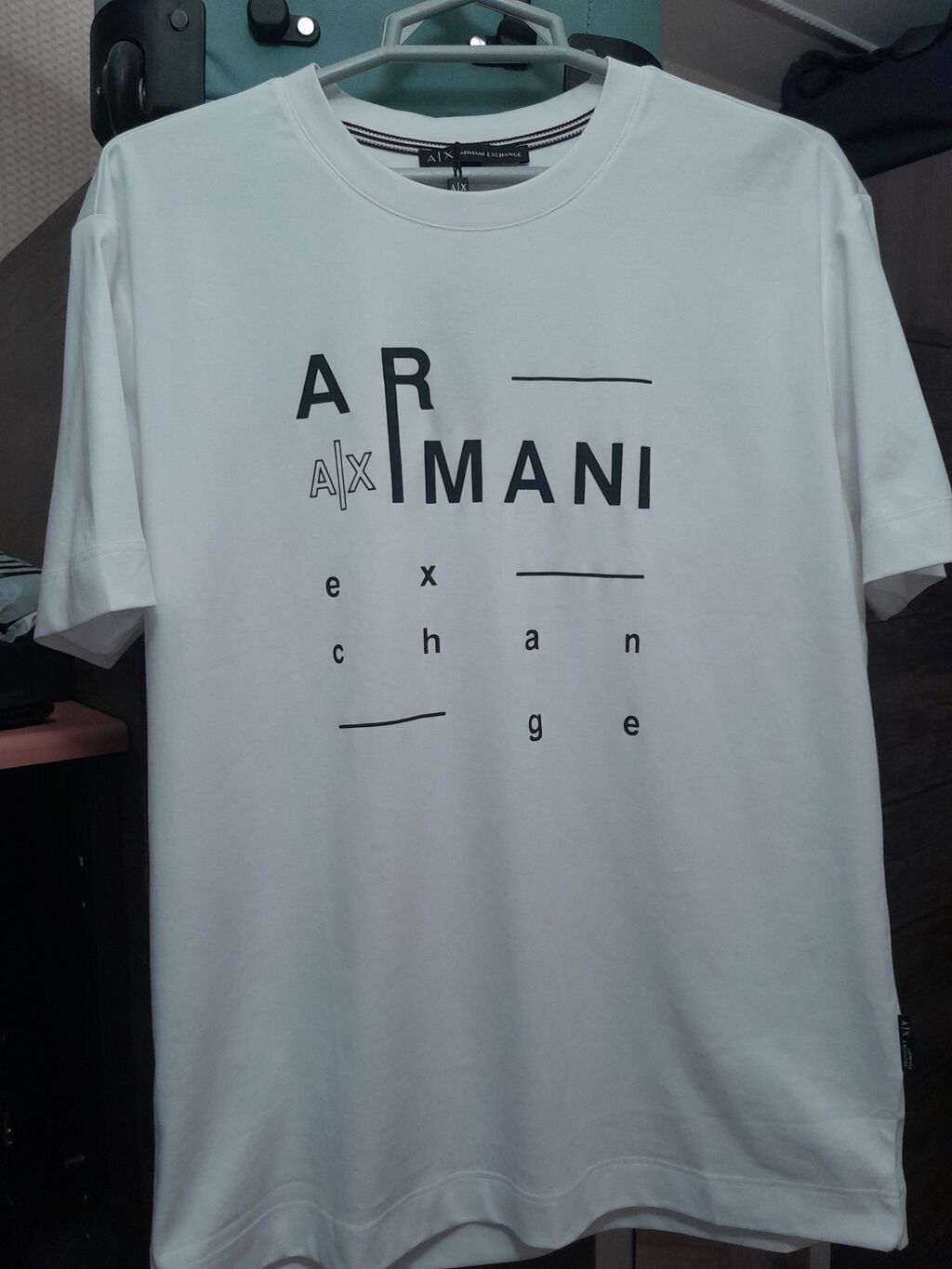 Futbolka, Armani Exchange, XL, rəng - Ağ — Futbolka və polo, Bakı (2)