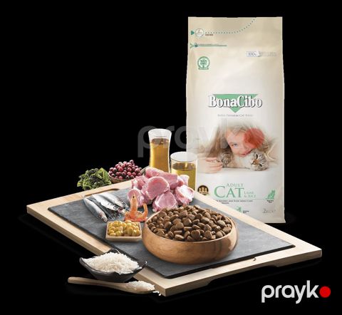 Bonacıbo super premium quzu əti və düyü ilə (yetkin pişiklər üçün) — Bakı