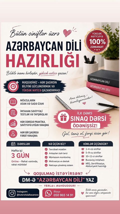 Repetitor, Azərbaycan dili, Abituriyent hazırlığı — Fatmayı