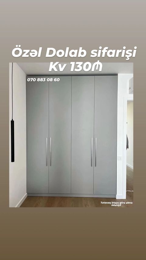 Düz dolab, Yataq otağı üçün, Paltar üçün, Açılan, Quraşdırıla bilən, 4 qapılı — Mehdiabad
