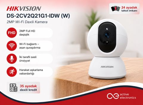 Təhlükəsizlik kamerası Hikvision DS-2CV2Q21G1-IDW(W) 2MP Wi-Fi — Bakı