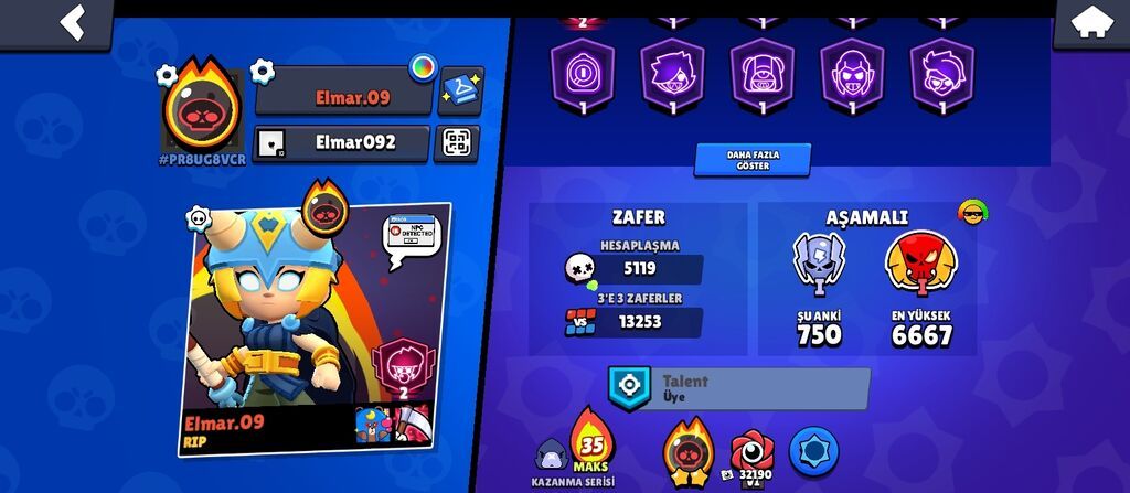 Brawl Stars hesabı – yüksək kupalı və zəngin kolleksiya - Kupa yolu — Digər, Biləsuvar (3)