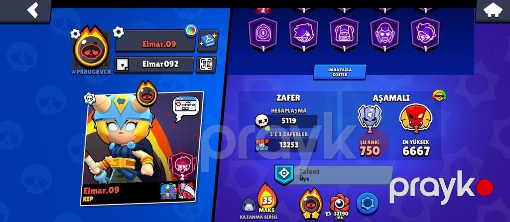 Brawl Stars hesabı – yüksək kupalı və zəngin kolleksiya - Kupa yolu — Digər, Biləsuvar (3)