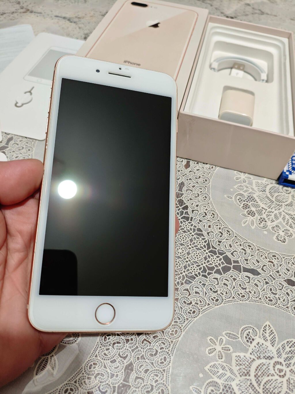 IPhone 8 Plus, 64 GB, Qızılı, Zəmanət, Barmaq izi, Simsiz şarj — Apple iPhone, Bakı (2)