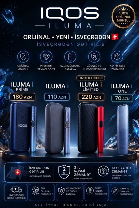 Iqos Iluma – İsveçrədən gətirilən, 100% orijinal məhsul Modellər və — Bakı