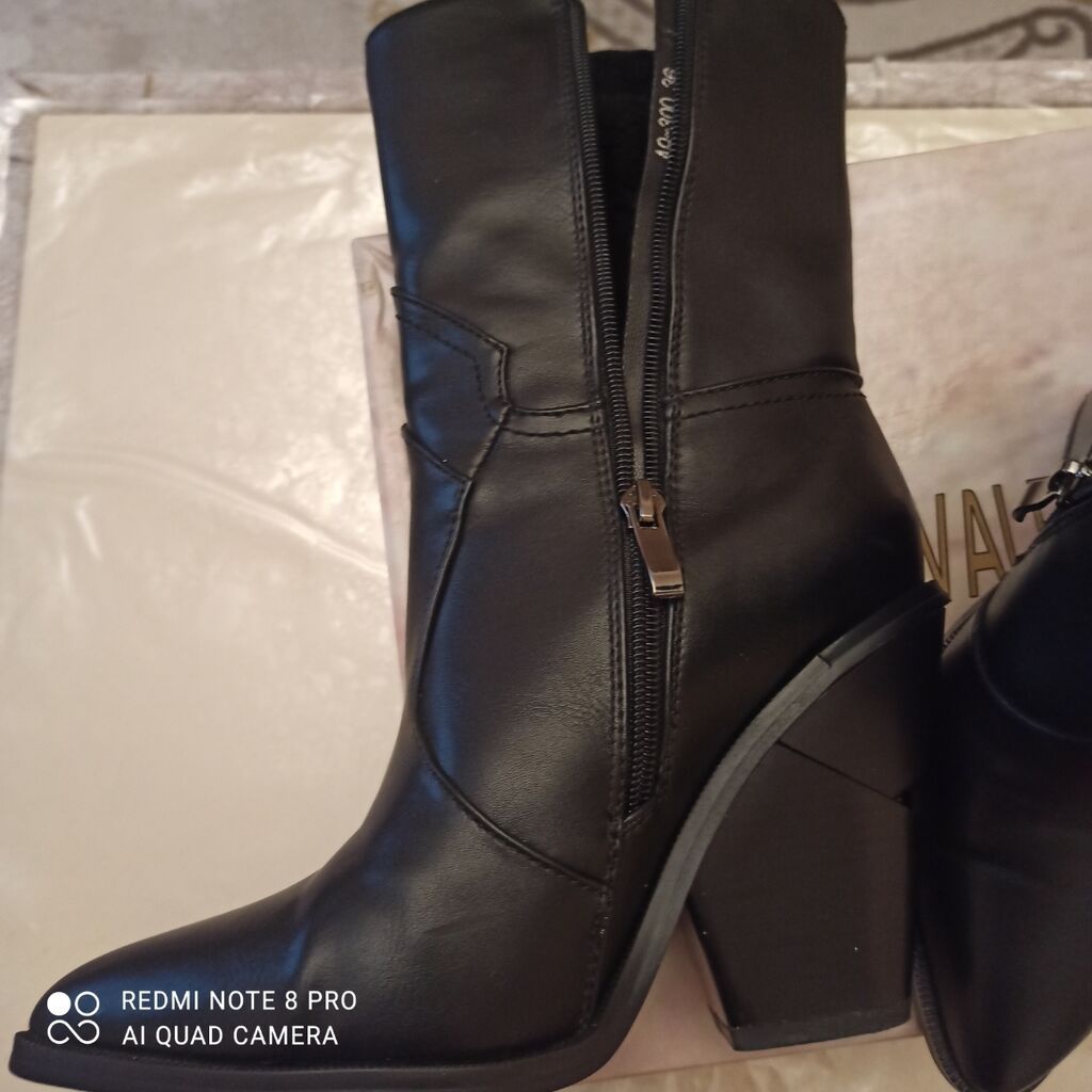Qısaboğaz, Ölçü: 36, rəng - Qara, Yeni — Çəkmə, Sumqayıt (3)