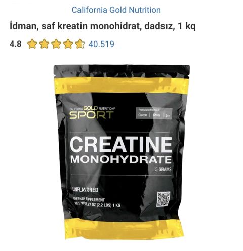 California Gold Nutrition Creatine 1000 q — Bakı