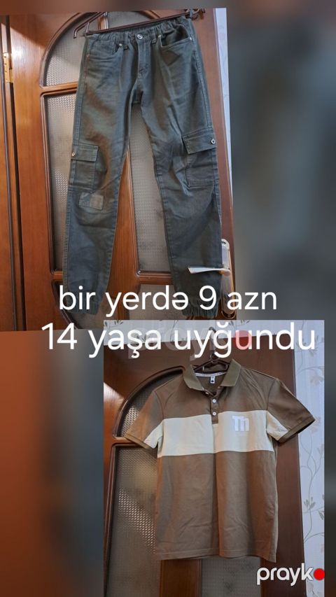 Uşaq geyim dəsti – 14 yaş üçün uyğundur. - Şalvar: xaki rəngli — Bakı