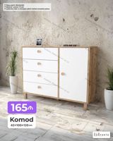 Komod – 42×100×120 sm - Dizayn: ağ ön panellər və ağac fakturalı — Комоды и тумбы