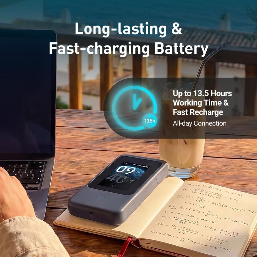 GL.iNet Mudi 7 (GL-E5800) 5G Tri-Band Wi-Fi 7 Mobil VPN Router (eSIM dəstəyi ilə) — Şəbəkə və server avadanlığı, Bakı (4)