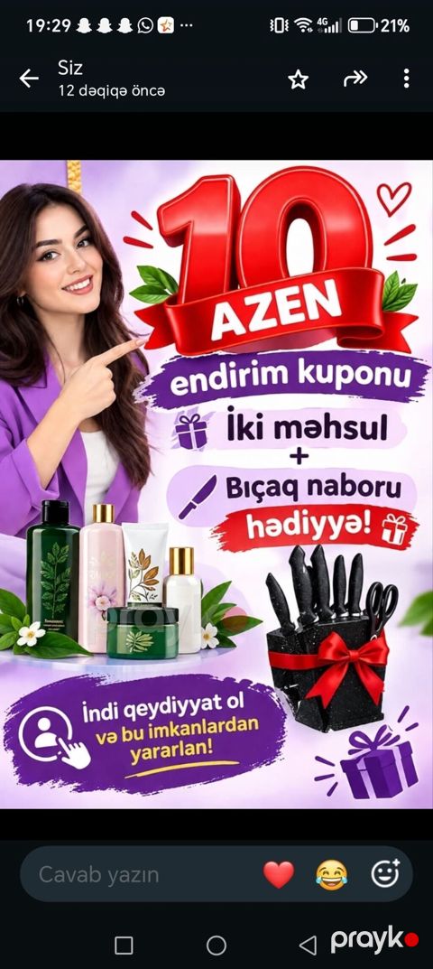 10 AZN endirim kuponu Qeydiyyatdan keçənlər üçün fürsət: - İki — Tovuz