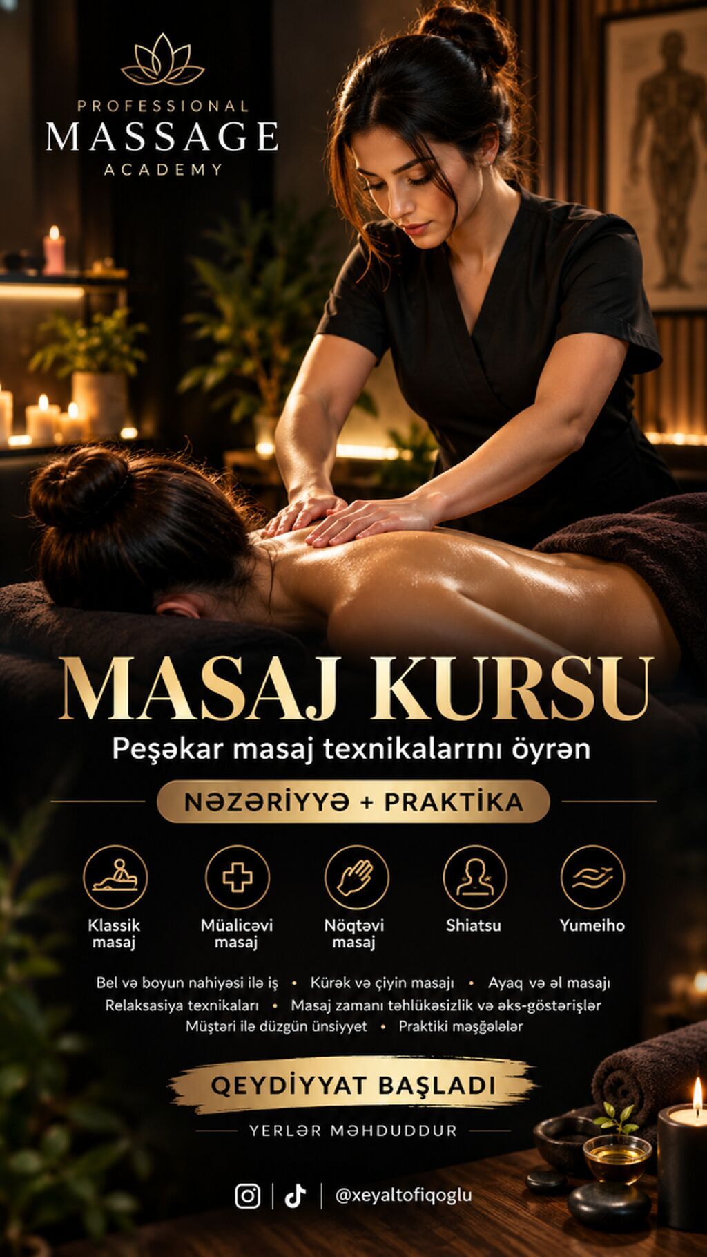 Masaj kursu, Əyani, Fərdi, Qrup, Diplom, sertifikat — Gözəllik, sağlamlıq, Bakı (2)