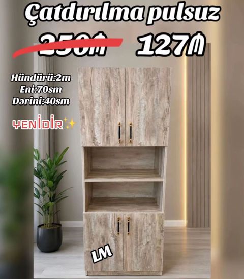 Dolablar təmiz laminatla Qiymət 127₼ Təhvil qısa zamanda — Bakı