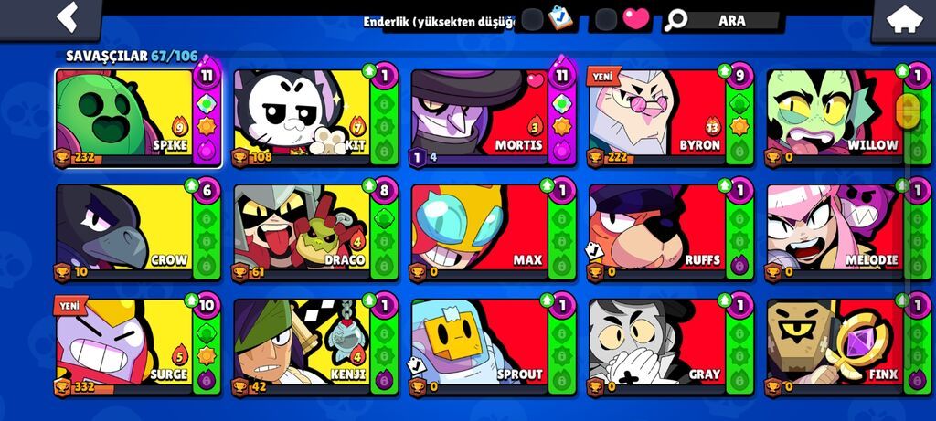 Brawl Stars hesabı – orta inkişaf etmiş profil - Kupa yolu: 6655 — Şəxsi əşyalar, Bakı (2)