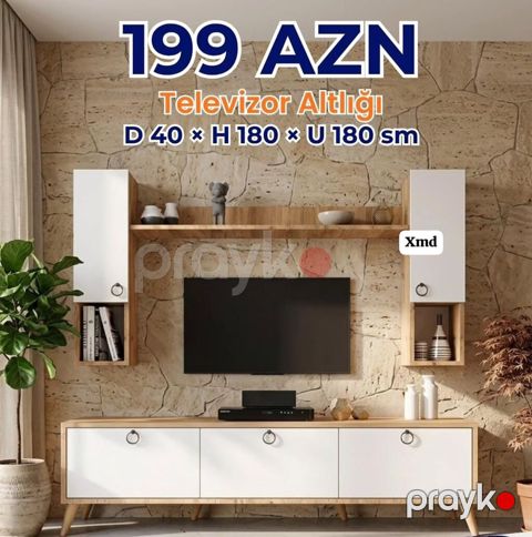 Televizor altlığı dəsti – 199 AZN Ölçülər: - Dərinlik: 40 sm — Bakı