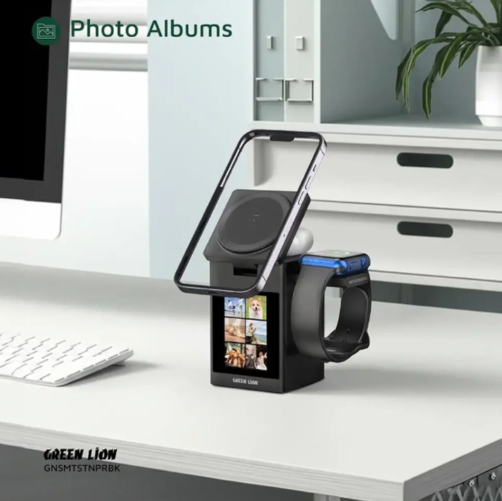 Green Lion Smart Station Pro, LCD sensorlu Ekranı, simsiz şarj — Digər, Bakı (2)