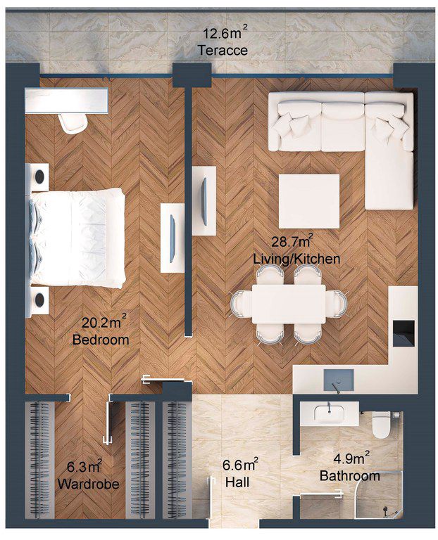Satılır 2 otaqlı yeni tikili 94.8 m² — Mənzil, Bakı (8)