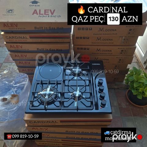 Cardınal/aev ankastrə qaz plitəsi - 3 qaz 1 elektirikli elektirik — Mehdiabad