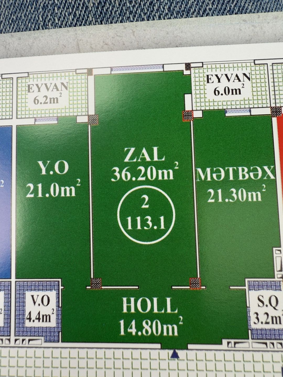 Satılır 2 otaqlı yeni tikili 113.1 m² — Mənzil, Bakı (9)