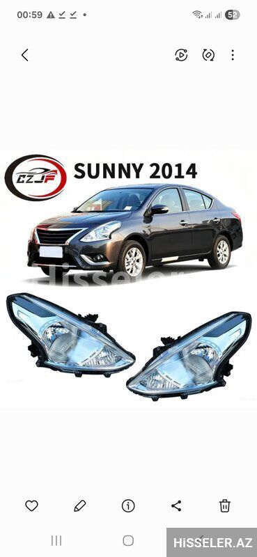 Nissan sunny 2014-2019 on fara — Bakı