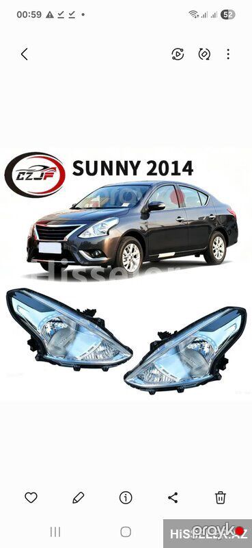 Nissan sunny 2014-2019 on fara — Bakı