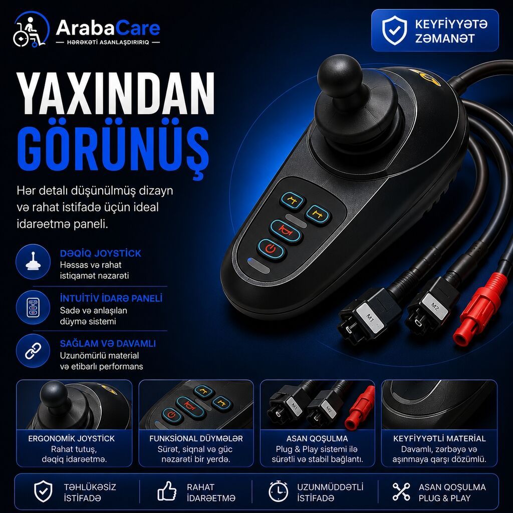 Əlil arabaları üçün ehtiyat hissələri və aksesuarlar Joystick — Şarj cihazları, Bakı (3)