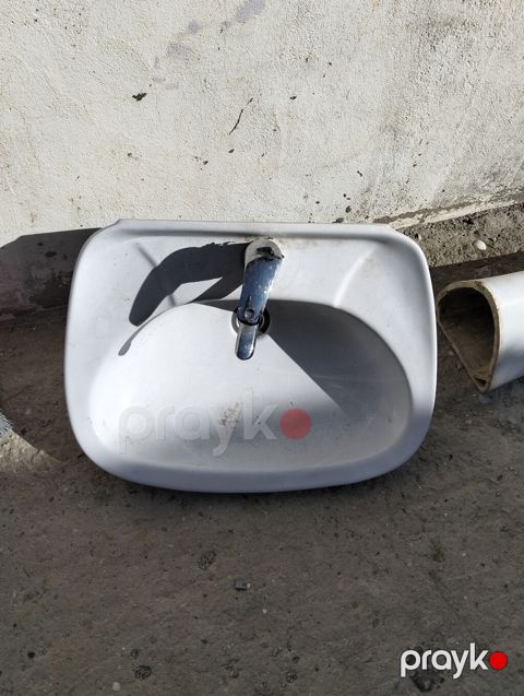 Satılır: Seramik pədestal lavabo komplekti - Material: seramik — Bakı