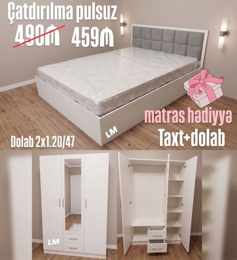 Taxt + Dolab Yeni və sifarişlə İstənilən Rəng Sifariş ET — Bakı