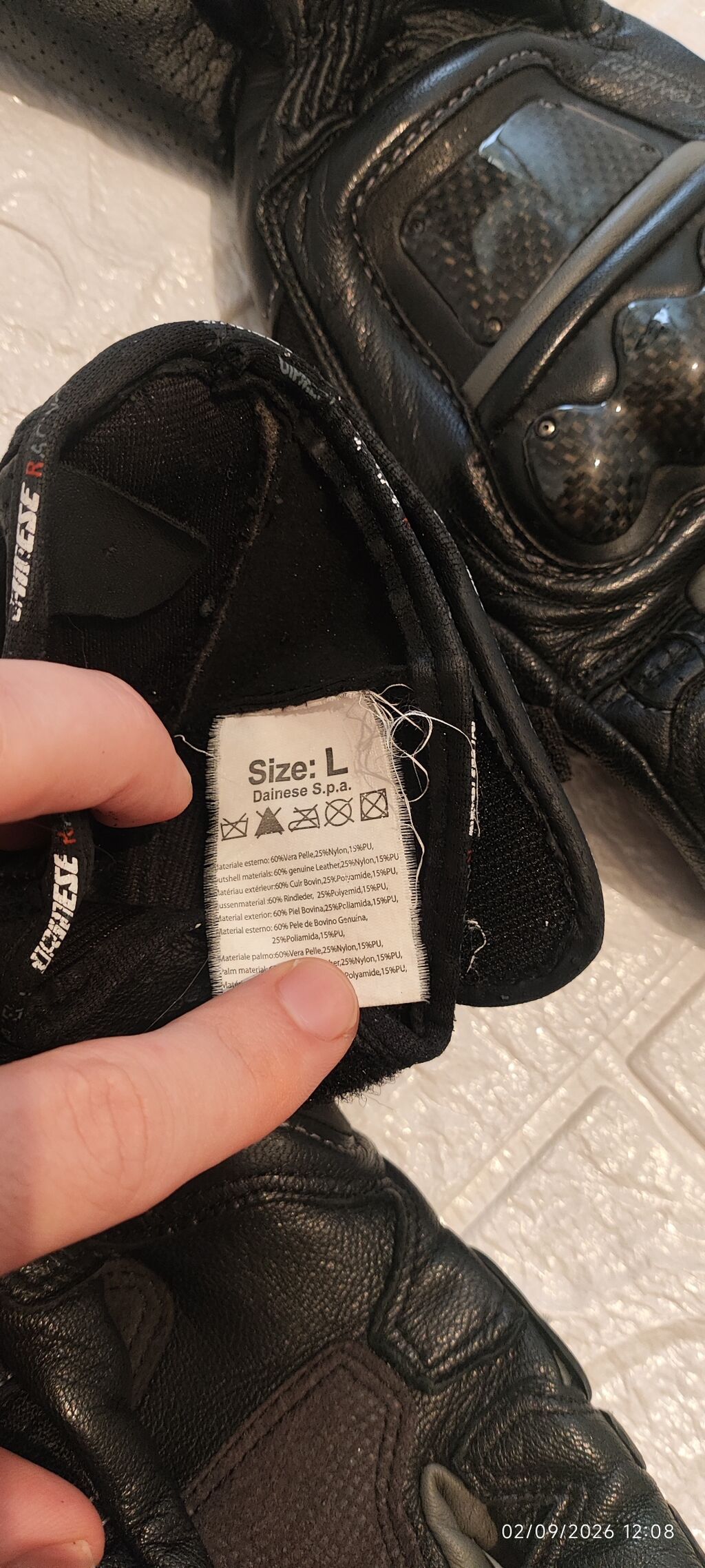Original Dainese 4 Stroke Long motosiklet əlcəkləri satılır. Təbii — Avto, Bakı (5)