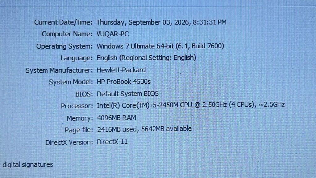 HP ProBook 4530s noutbuku Texniki göstəricilər: - Ekran: 15.6" — HP, Bakı (4)