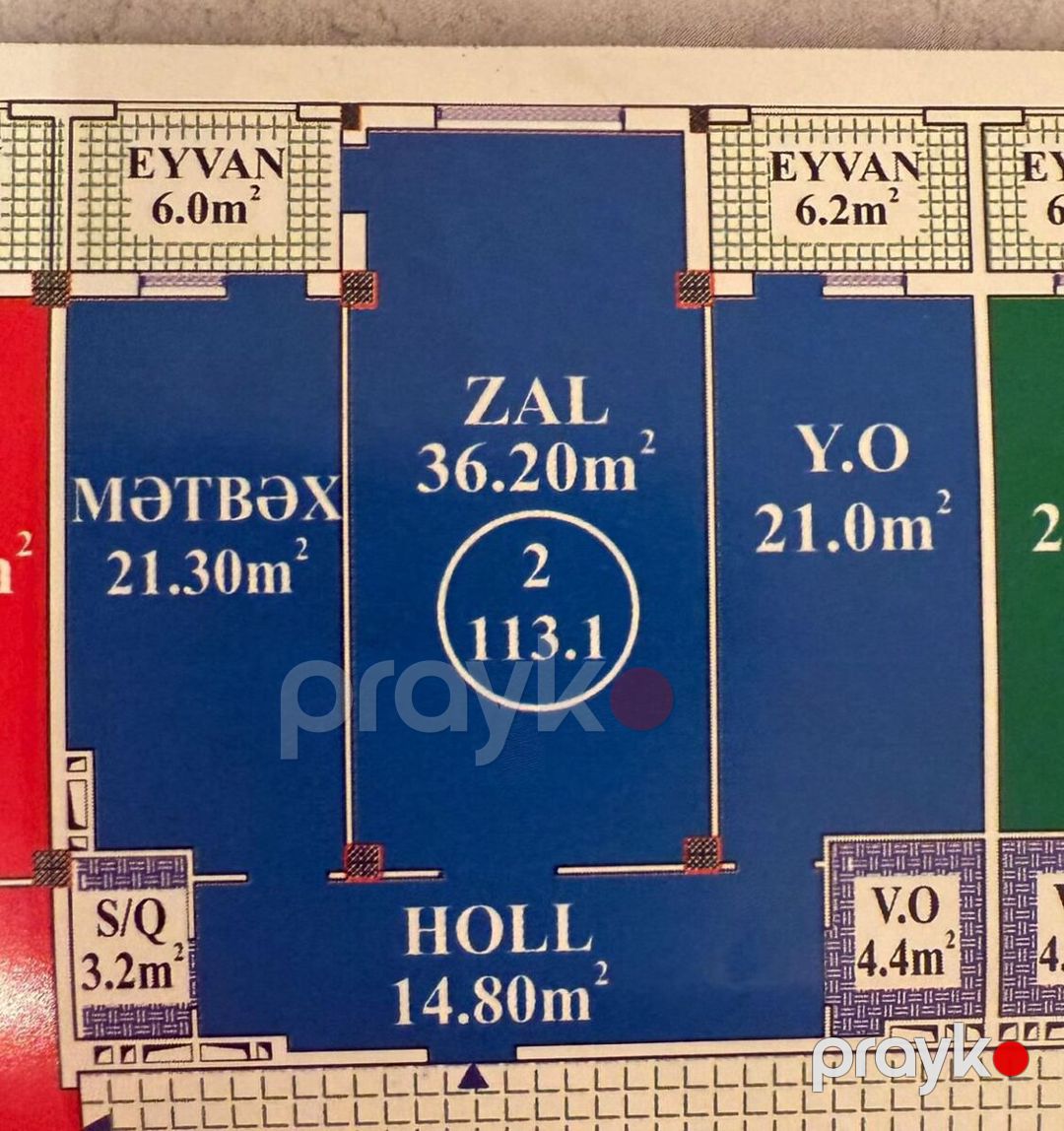 Satılır 3 otaqlı yeni tikili 114 m² — Mənzil, Bakı (3)