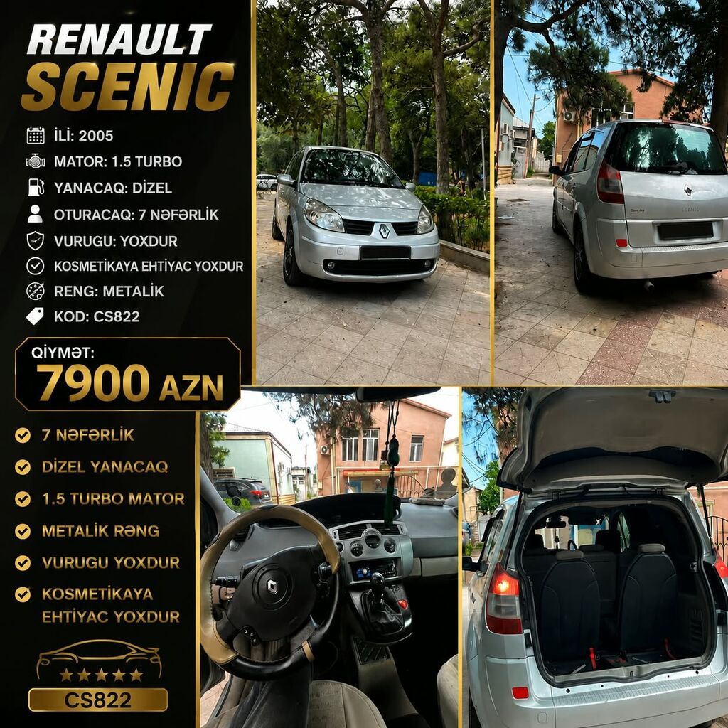 Renault Scenic: 1.5 l 2005 il — Avtomobillər, Bakı
