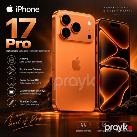 Apple iPhone 17 Pro Cosmic Orange 256GB/12GB — Bakı