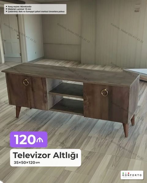 Televizor Altlığı Ölçü: 35 50 120 sm Material: 18 mm laminat — Bakı