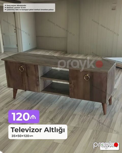 Televizor Altlığı Ölçü: 35 50 120 sm Material: 18 mm laminat — Bakı