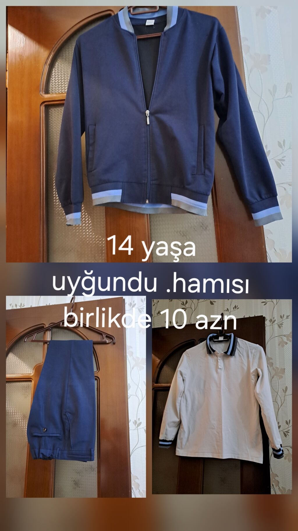 14 yaş üçün məktəb geyim dəsti Tərkibi: - Tünd göy rəngdə zooferma — Məktəb forması, Bakı