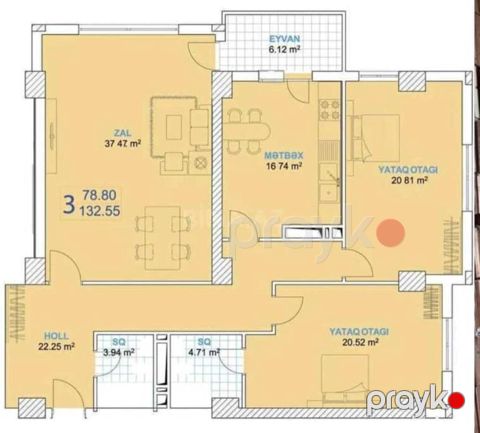 Satılır 3 otaqlı yeni tikili 133 m²