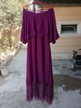 Məhsul: Qadın uzun don - Rəng: Tünd mürəkkəb/bənövşəyi - Model — Evening dresses