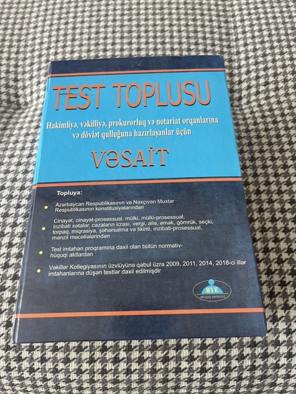 Məhsul: “Test Toplusu – vəsait” Nəşriyyat: HYE – Hüquq Yayınevi — Kitablar, Bakı