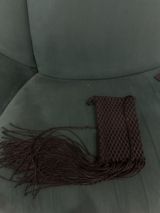 Makrame çanta – əl işi, qara rəng. - Material: möhkəm parlaq ipdən — Сумки, чемоданы, кошельки