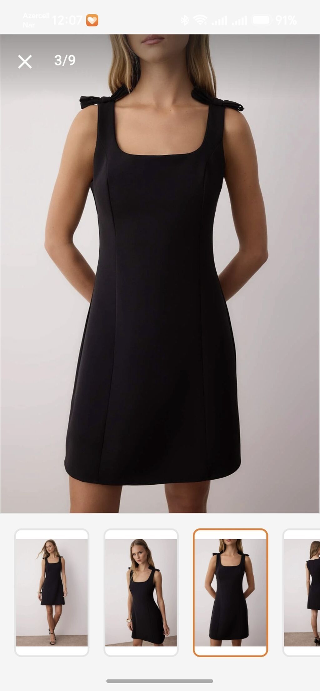 Qara mini paltar - Klassik “little black dress” – düz kəsim, bədənin — Axşam paltarları, Bakı (4)
