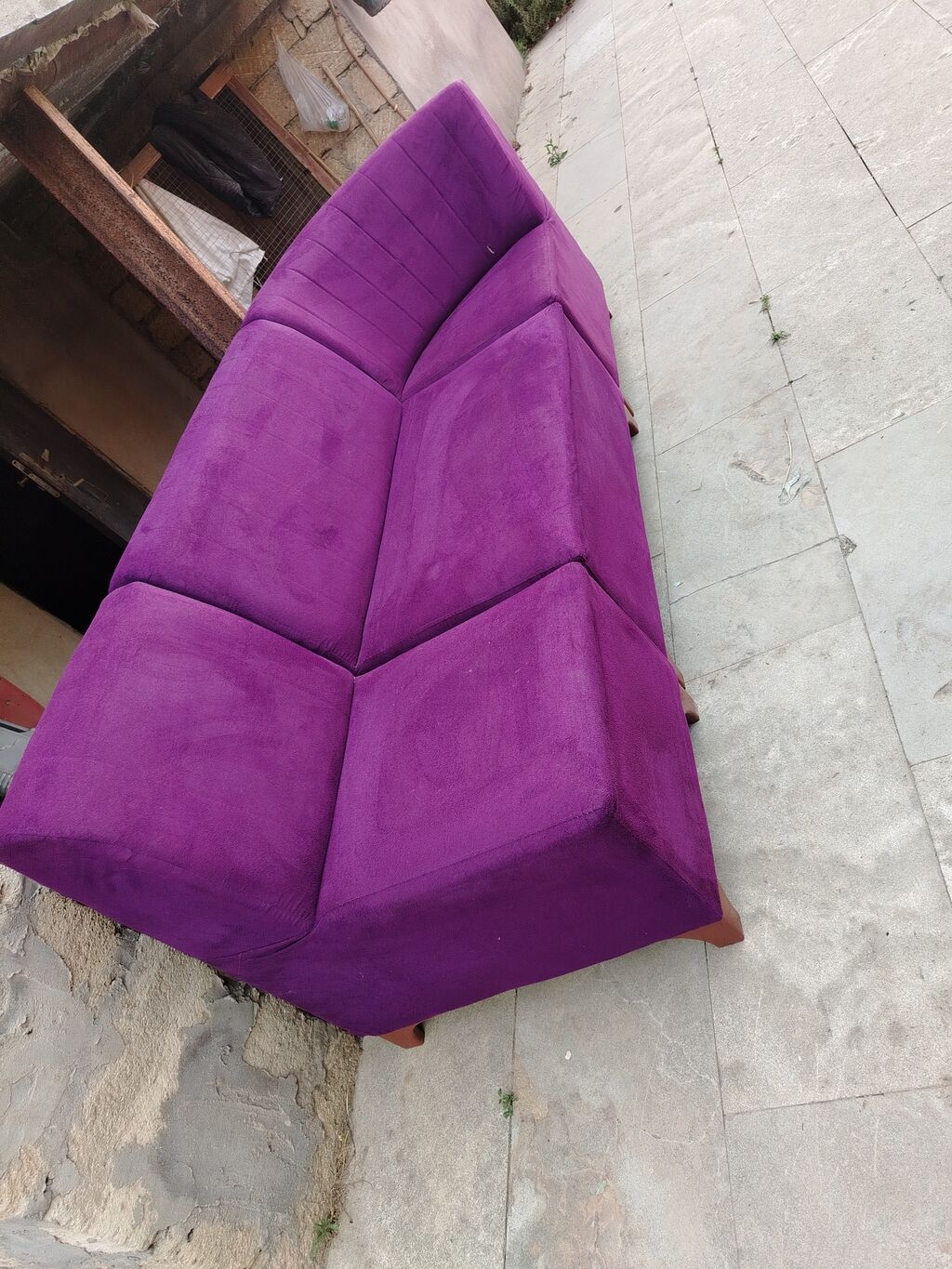 Bənövşəyi rəngli modul künc divan - 4 hissədən ibarət modul quruluş — Divanlər, Mehdiabad (2)